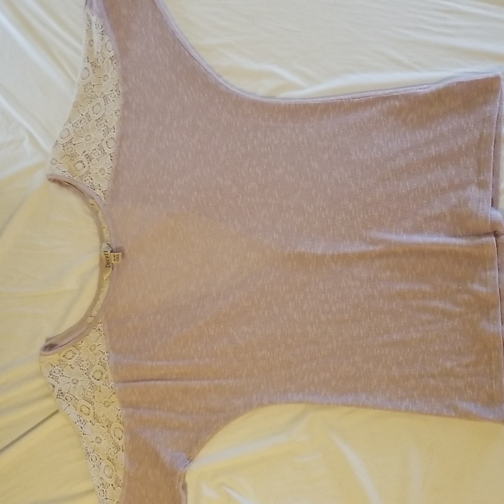 Decree dusty rose and lace shirt